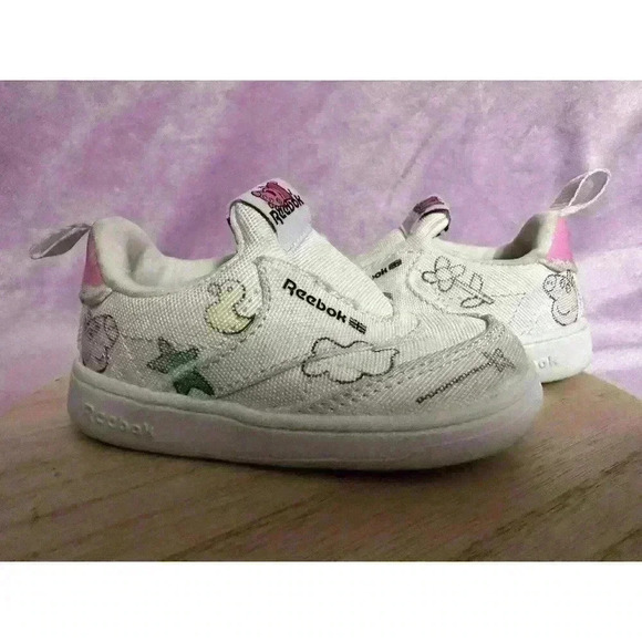 Reebok Club C Slip-On IV Peppa Pig Toddler Size 4 Sneakers - Picture 11 of 13